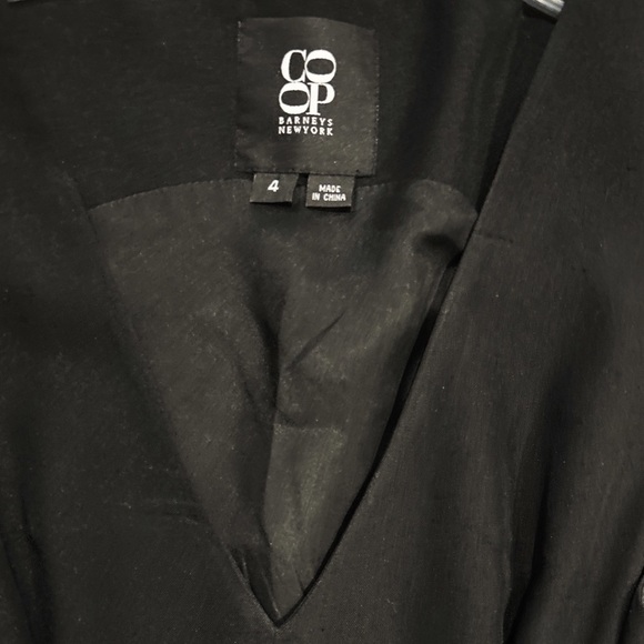 Co-Op Barney's New York Black 100% SILK Sleeveless V-neck Pleated Waist Size: 4 - Picture 5 of 9